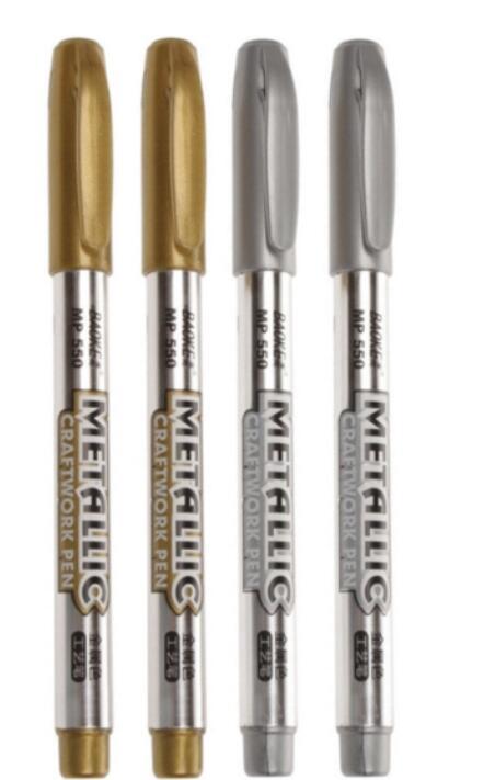 Gold And Silver Signature Greeting Card Calligraphy Paint Pen
