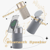 3 in 1 Multifunctional Wireless Charger for iPhone and AirPods Portable Bluetooth Speaker with Touch Lamp for Home and Office
