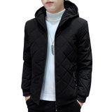 Diamond Plaid Fleece Jacket Cotton Insulated Coat