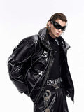 Men's Winter Reflective Line Bread Coat Thickened