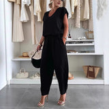 New Summer Linen Ice Silk Leisure Fashion Suit Two-piece Pants