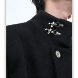 Stand Collar Profile Woolen Coat Heavy Long Below The Knee Woolen Coat