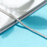 S925 Sterling Silver 2mm Single Row Full Zirconium Anklet