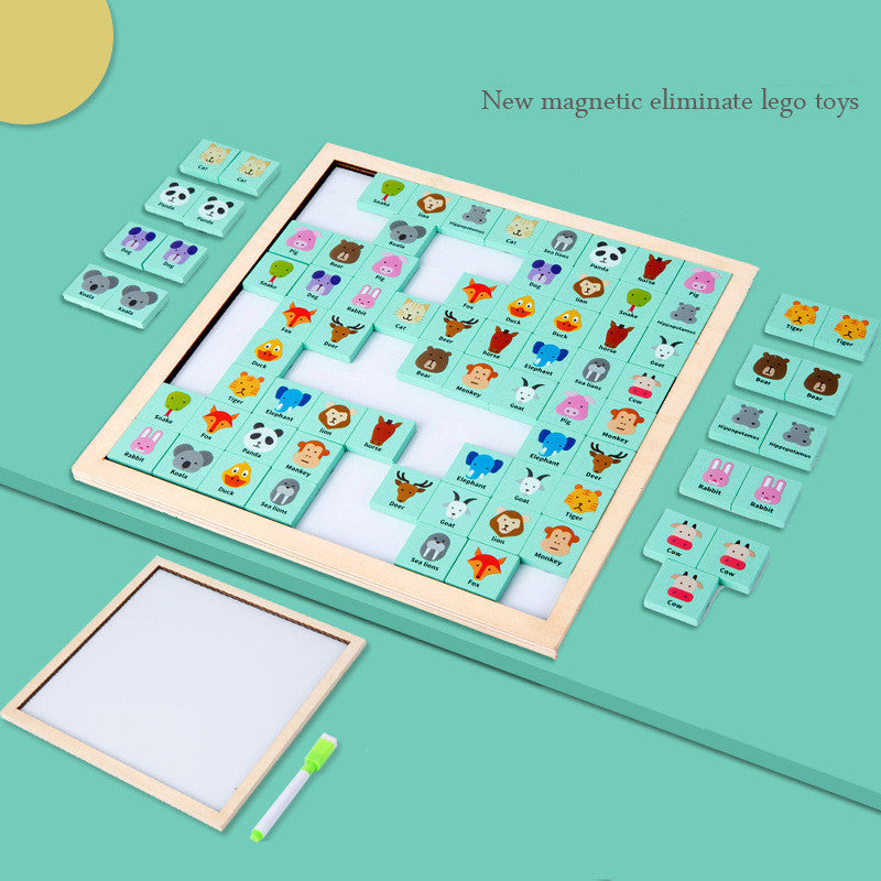 Magnetic Wooden Lianliankan Right Bumping Game For Early Childhood Education