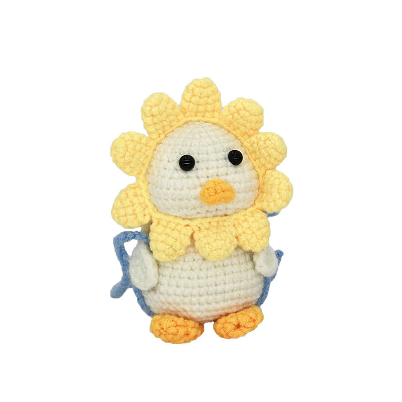 Red Embroidery New Product Handmade Crochet Knitting Doll DIY Beginner Learning Crochet Woolen Material Bag