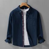 Men's British-style Oxford Long-sleeved Shirt