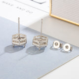 Design Hexagonal Earrings Hexagram Stud Earrings Copper Plating