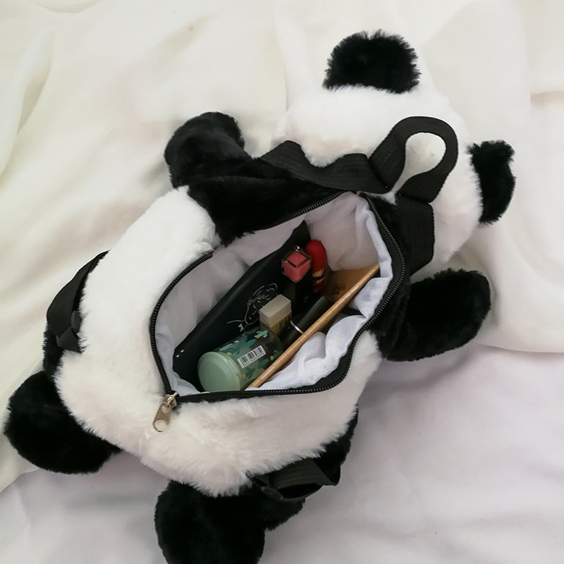 Cute Panda ҷузвдони хурди мӯд барои писарон ва духтарони мультфилми болишти Plush