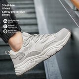 Steel Head Non-slip Soft Bottom Four Seasons Breathable Mesh Shoes