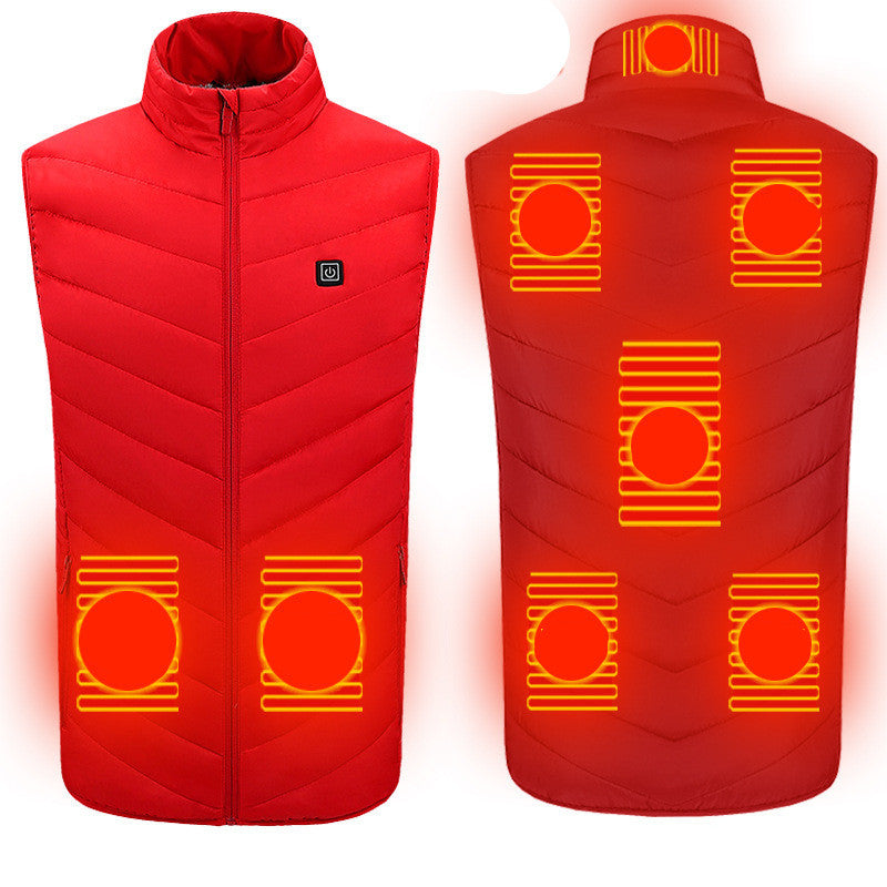 8 Zone Smart Electric Vest Men Women Cotton Coat One Style