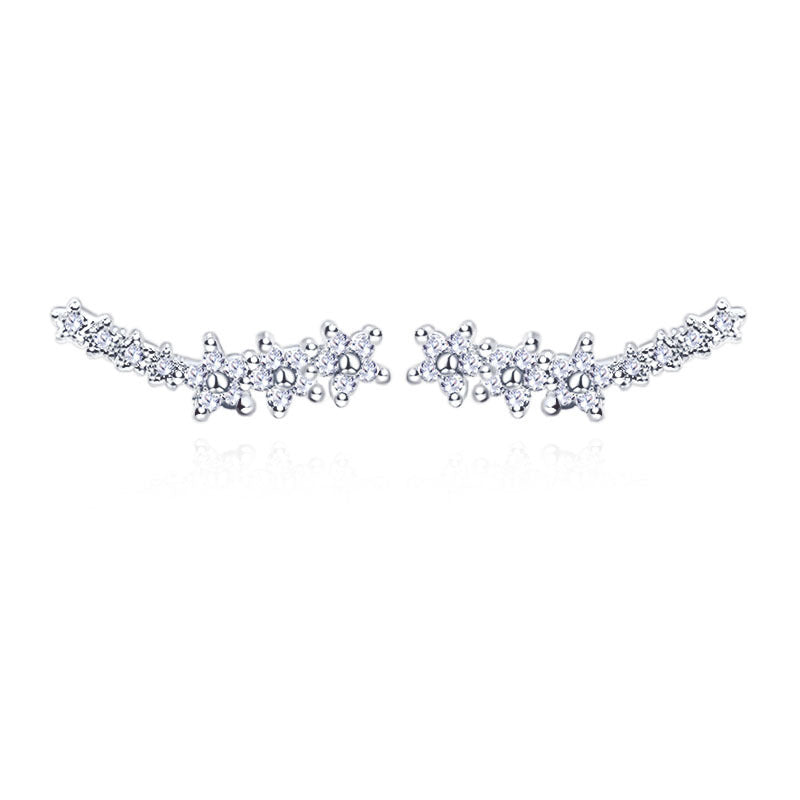 Diamond Snowflake Female All Match Luxury Earrings