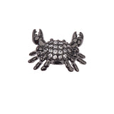 Amader Top Copper Crab Charm Beads For Jewelry Making Animal Brass Micro Pave Cubic Zirconia Wholesale For Women BD1011