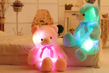 Creative Light Up LED Teddy хирс ҳайвонҳои пурпӯши бозичаҳои зебои дурахшон тӯҳфаи солинавӣ барои кӯдакон болишт