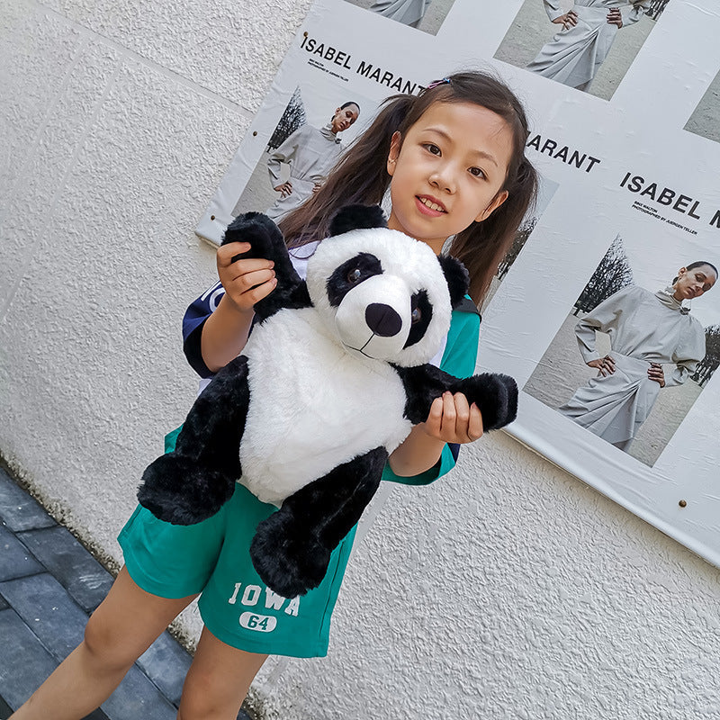 Cute Panda ҷузвдони хурди мӯд барои писарон ва духтарони мультфилми болишти Plush