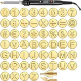 26 English Letters Carving Head Electric Soldering Iron Digital Heat Transfer Patch Head DIY Production Pyrography Head Package