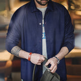Tooling American Style Loose Lapel Thin Long Sleeve
