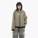 Hooded Sequin Cardigan, Reversible American Check Sweater