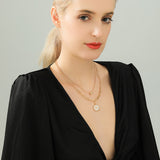 Double-layer Bee Necklace Simple Vintage Sweater Chain
