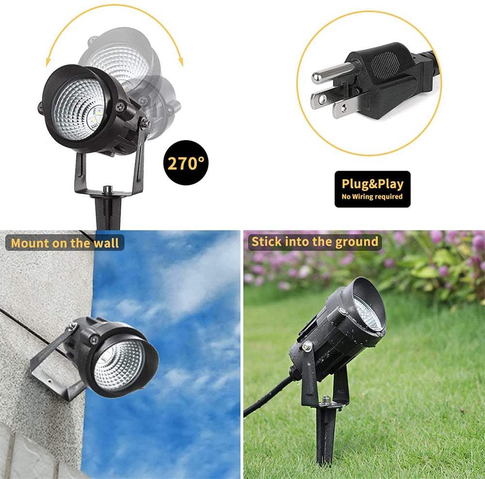 Bluetooth Lawn Lamp Ground Plug Projection Garden Courtyard