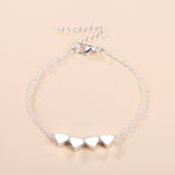 Fashion Jewelry Exquisite New Korean Fashion Temperament Simple Thin Chain Heart Bracelet For Women Girls Birthday Party Jewelry Gift