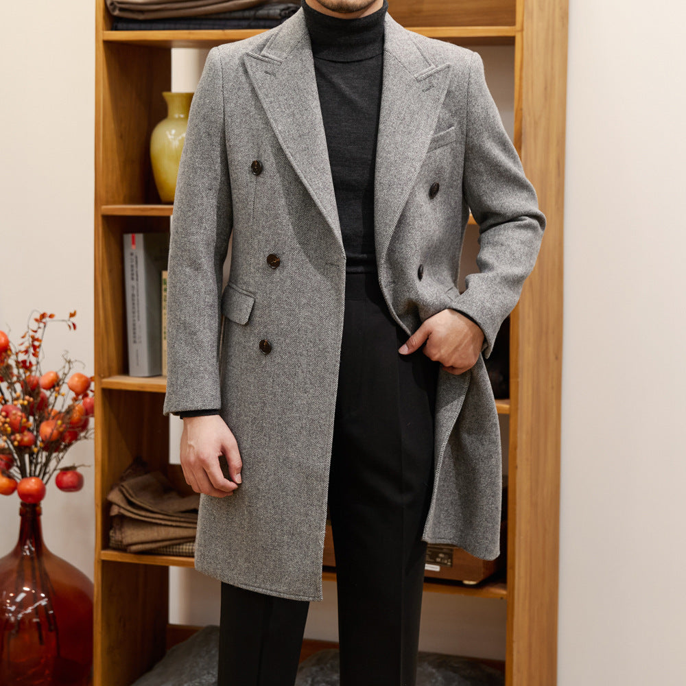 Итальянское осенне-зимнее пальто Bar MACN Warm Wool Overcoat