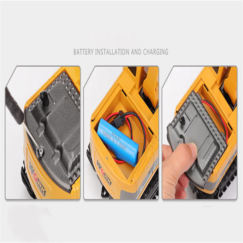 Alloy remote control excavator toy