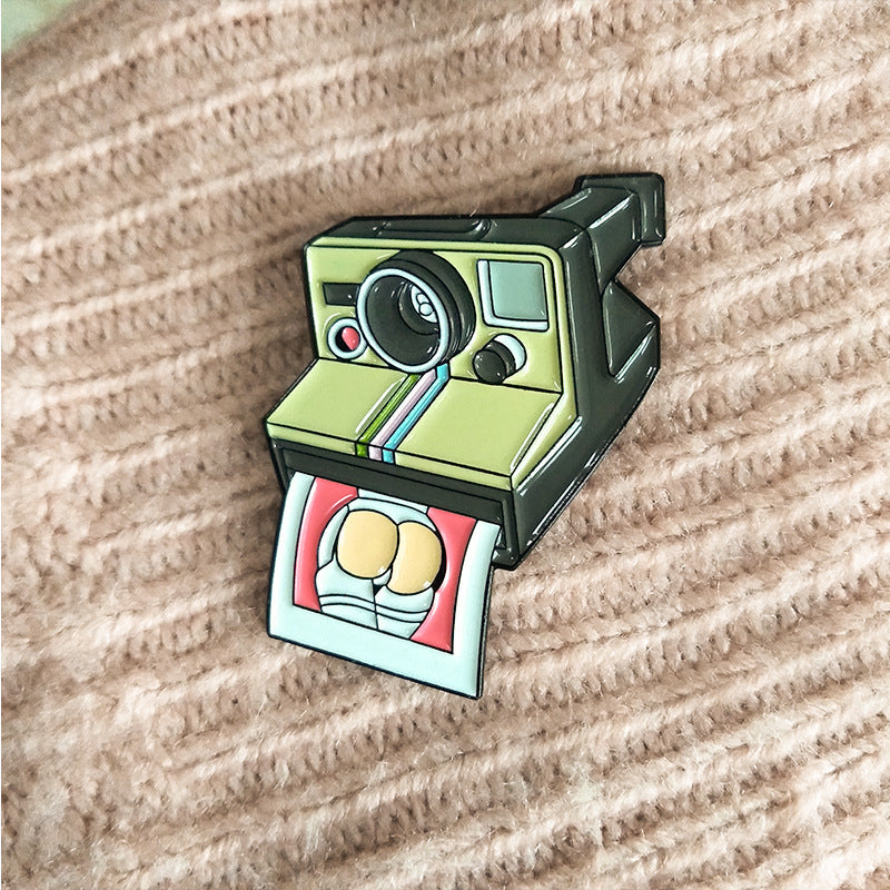 Cartoon camera photography funny brooch