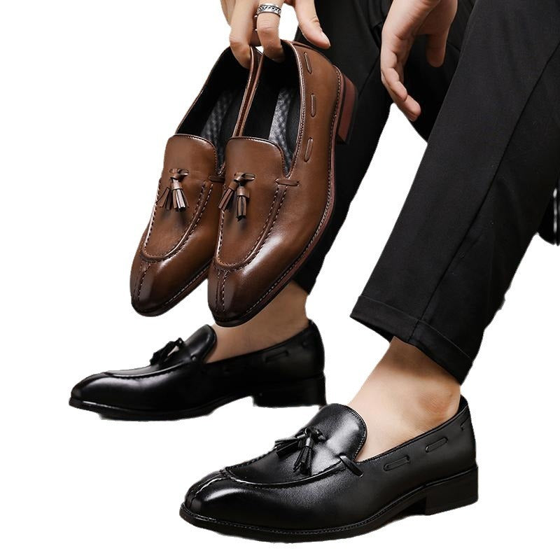 Men's Formal Wear Business Four Seasons New Tassel Small Leather Shoes
