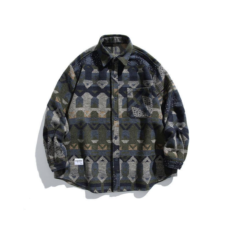 Ethnic Style Shirt Vintage Jacket