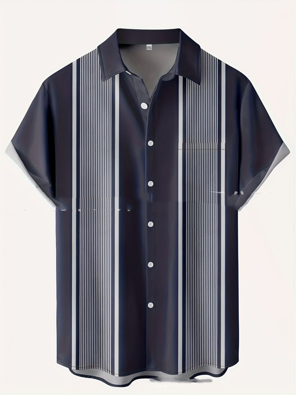 Мужская повседневная рубашка с 3D-принтом на воротнике