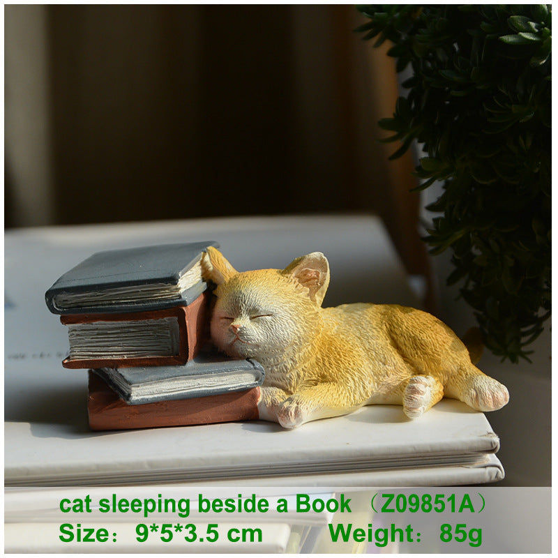 Simulation Cat Ornaments Car Interior Accessories Room Desktop Decoration Cute Dolls