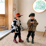 Мода Leopard Print Куртаи гулӯ барои писарон ва духтарон