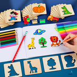 Hollow Out Painting Template Drawing Tools Set