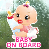 Baby On Board Princess Bottle Car Reflective Sticker