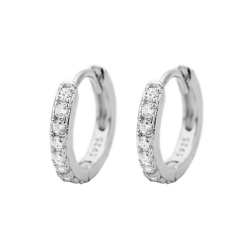 Diamond Mini Round Small Ear Ring Earrings