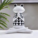 Yoga Frog Figurines Meditation Animal Ornaments Resin Statue Living Room Bedroom Interior Decor Office Home Decoration