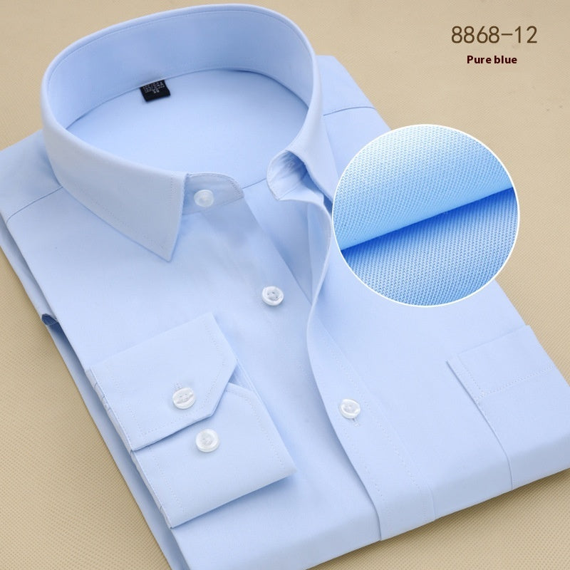 Men's Black Shirt Long Sleeve Shirt Business Slim Fit