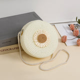 Пасторалӣ Style Raffia халтаи бофташуда телефони мобилӣ халта Crossbody
