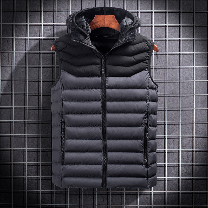 Men's vest autumn and winter korean fashion down cotton plus fertilizer