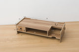 LCD monitor increased rack with drawer computer base bracket wooden storage desktop computer rack