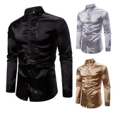 Host Ceremony Men's Lapel Long Sleeve Shirt