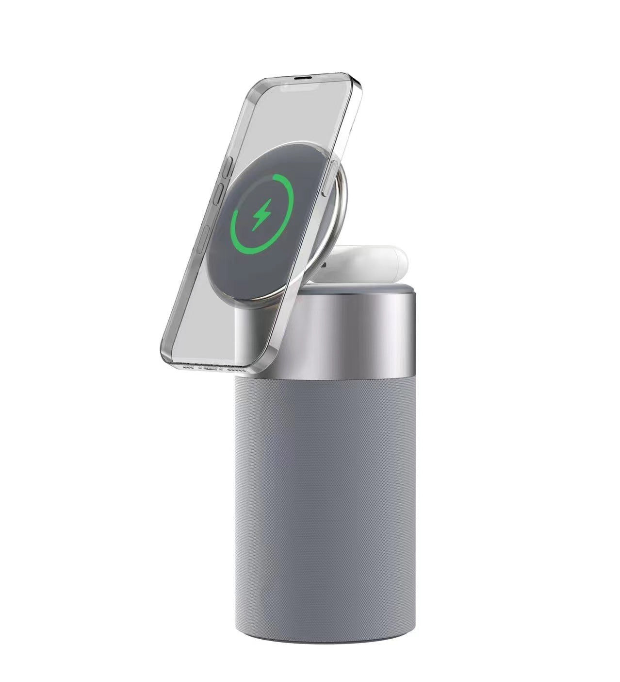 3 in 1 Multifunctional Wireless Charger for iPhone and AirPods Portable Bluetooth Speaker with Touch Lamp for Home and Office