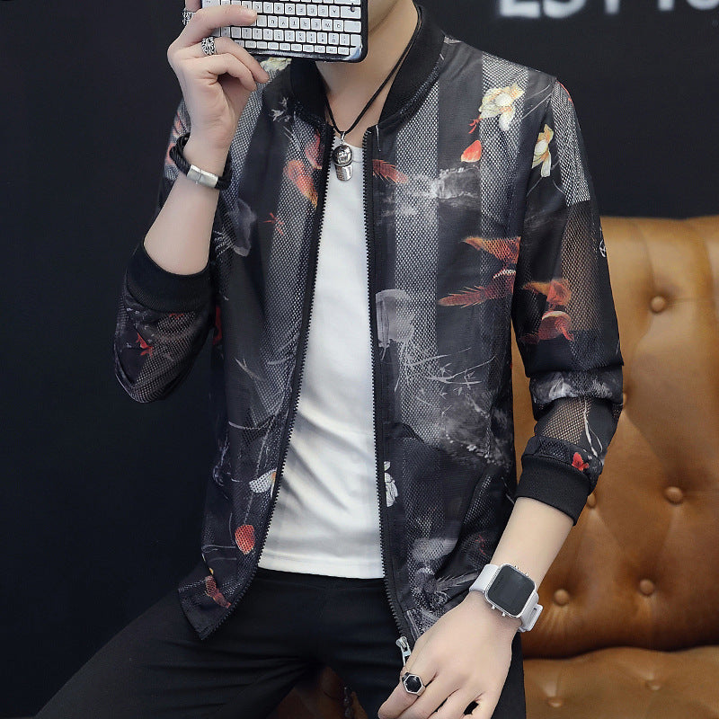 Outerwear Youth fashion jacket with a hood and a stand-up collar