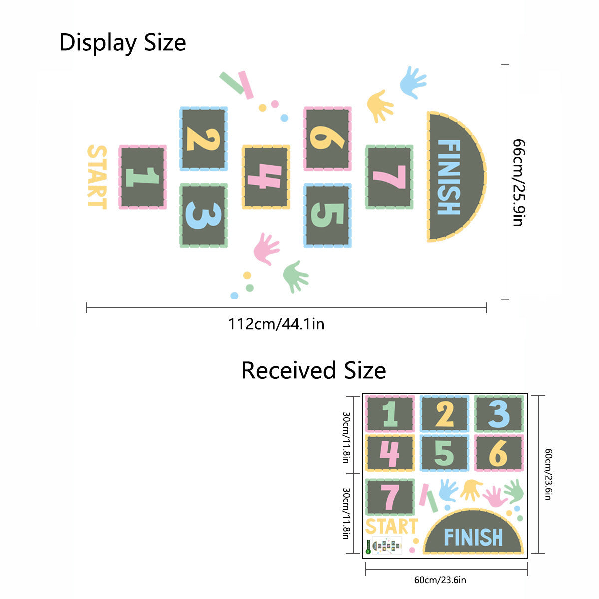 Digital Grid Wall Sticker Children's Game Preschool Education