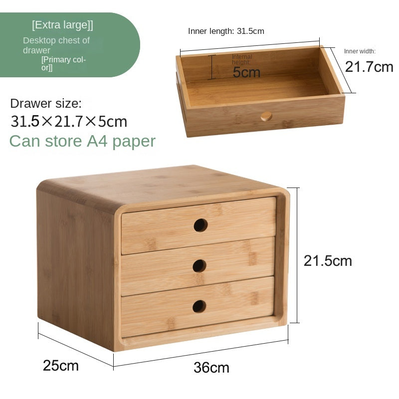 Nan Bamboo Computer Monitor Booster Organizer