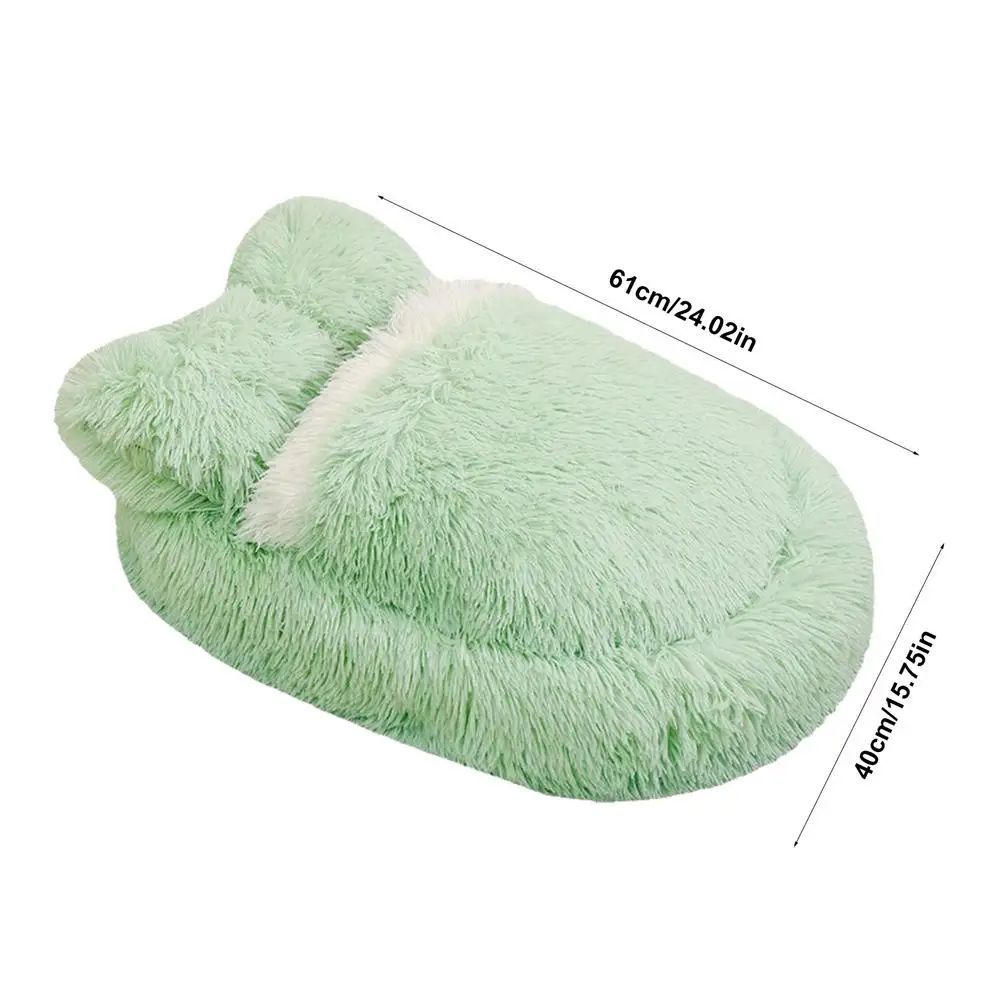 Fluffy Pet Beds Anti-Slip Puppy Nest Cave For Cold Winter Pet Supplies Comfortable Pet Sleeping Nest Cat Bed For Small Dog Puppy