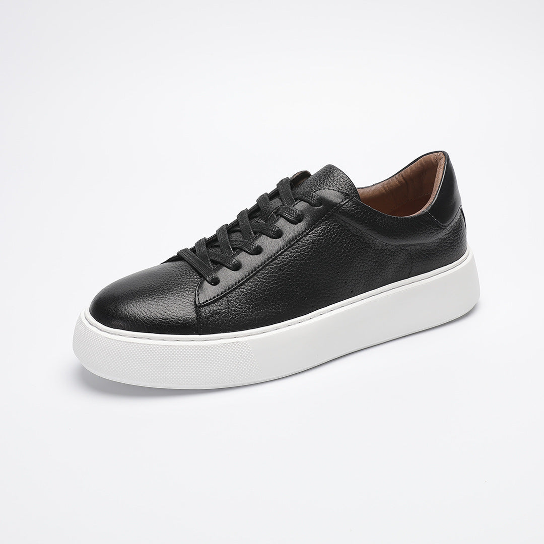 Top Layer Cowhide Men's Shoes Black Commute Leisure