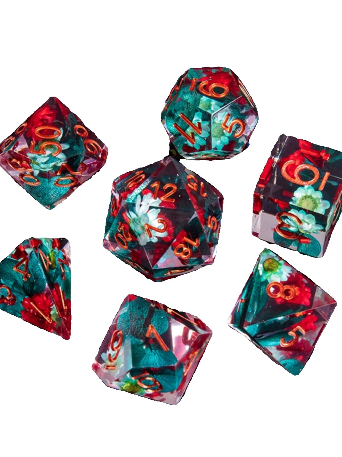 Polyhedral Digital Dice Board Game Accessories Seven-piece Pack