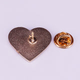 Secret Organization Brooch Heart-shaped Glitter Badge