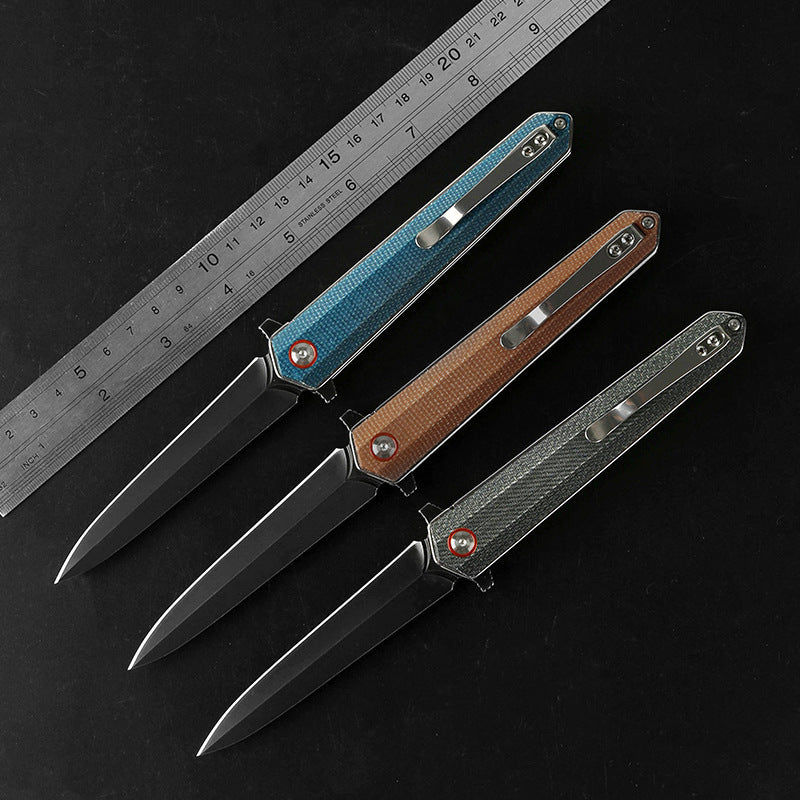 Outdoor Multifunctional Portable Folding Knife Hardware Tools Climbing Camping Survival Linen Handle